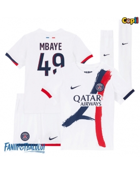 Paris Saint-Germain Ibrahim Mbaye #49 Echipament de Fotbal Replică 2025-26 Copii Deplasare (+ Șorturi)
